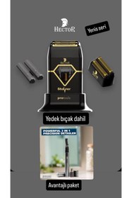 Resim Hector Kuaför Tipi Shaver Tıraş Makinesi – Hassas Kesim, Şarjlı 