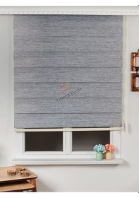 Resim Ithal Bambu Gri Stor Zebra Perde Gri 