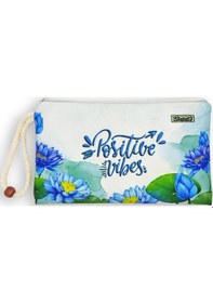 Resim Positive Lotus Çiçeği Kalem Kutusu Yıkanabilir Bez Kalemlik 