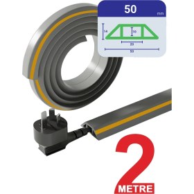 Resim Blue Apple Esnek Kablo Kanalı Şeritli Gri / BA-KK09 