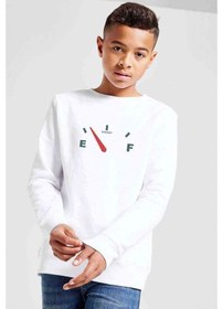 Resim Energy Baskılı Unisex Çocuk Beyaz Sweatshirt Beyaz 