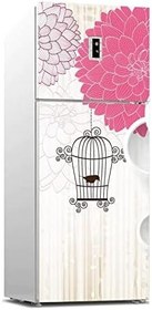 Resim Buzdolabı Sticker Kaplama Dolap Kaplama Etiketi Bahar Çiçek Kuş 