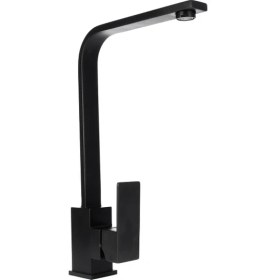 Resim Guangdong Spirit Modern Kare Evye Muslukları Tek Kolu Lavabo Bataryası Musluk Döner Siyah Musluk Aksesuarları 