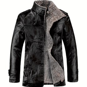 Resim Erkekler İçin Sonbahar ve Kış Mevsimi Polar Astarlı Orta Boy Günlük Rüzgar Geçirmez Kapüşonlu Dönme Yaka Gençlik Outdoor Hırka 