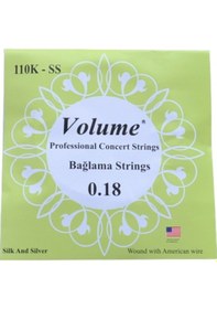 Resim Volume 110k Ss Profesyonel Kısa Sap Bağlama Teli 0 18 