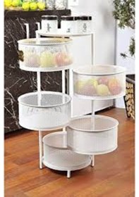 Resim Metal Çok Amaçlı 5 Katlı Patates Soğan Sepeti Sebzelik S 