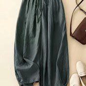 Resim Kadınların Şık Kahverengi Geniş Bacaklı Pantolonları - Yüksek Bel, Akışkan Tasarım, Bahar/Sonbahar Rahat Giyim İçin Mükemmel, Yüksek Bel Pantolonlar 