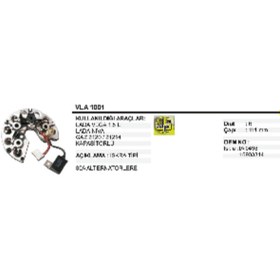 Resim Vertex DİYOT TABLASI-LADA VEGA / NİVA KAPASITORLU - VERTEX-LA1001 