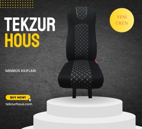 Resim Minibüs Geçme Kılıflar (Universal) - Gri / 15 Yolcu + 1 Şoför = 16 Koltuk (15+1) 