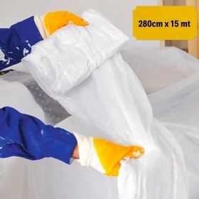 Resim Boya Badana Eşya Koruma Hışır Örtüsü 280CM x 15 mt Yapışkanlı Hışır Örtü 