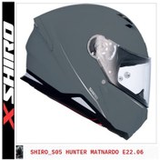 Resim Shiro Fullface Hunter M.C Motosiklet Kaskı Nardo Gri 