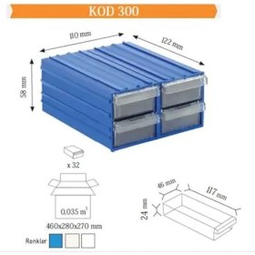 Resim 8 Çekmeceli Şeffaf Plastik Kutu, Organizasyon ve Saklama Için Ideal 