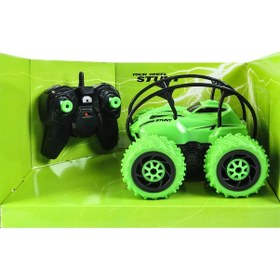 Resim Uzaktan Kumandalı Yeşil Taklacı Araba 