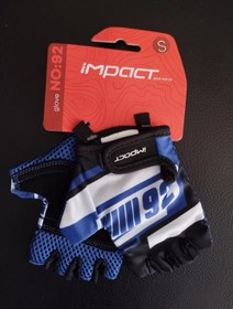 Resim İMPACT NO:92 Parmaksız Bisiklet Eldiveni Mavi Beyaz S Beden 