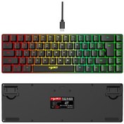 Resim Maiyame Hxsj V200 Kablolu K68 Rgb Streamer Mini Oyun Klavyesi 19 Tuşlu Çatışmasız Membran Klavye A Klavye 