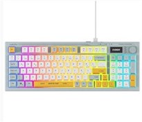 Resim Everest KB-79 Silent Pro Mavi-Beyaz-Sarı Sessiz RGB Q Membrane Oyuncu Klavyesi 