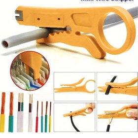 Resim Derwell Kablo Soyucu Kep Kep Kablo Soyma Aparatı Krone Bıçağı Stripper Bıçak Crimper Kablo Sıyırıcı 
