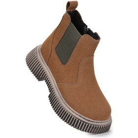 Resim Kiko Kids Penka Fermuarlı Erkek Çocuk Günlük Bot Ayakkabı Taba Taba 