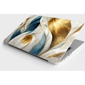 Resim Laptop Sticker Bilgisayar Notebook Pc Kaplama Etiketi Lüks Ebru 
