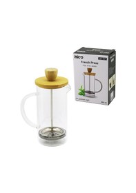 Resim French Press Bambu Kapak 350ml Cam Bitki Süzgeçi 5570 
