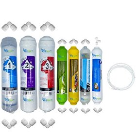 Resim Pemax Water Solutions Kapalı Kasa Su Arıtma Cihazlarına Uygun STD 7'li Mebransız Alkali-Mineral-Detox-Tatlandırıcı Set 