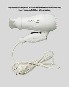 Resim Zengemtx Katlanabilir Seyahat Tipi Saç Kurutma Makinesi Çift Kademeli Ayar 