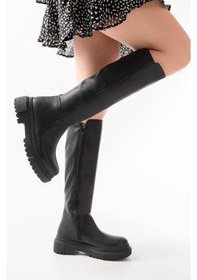 Resim Siyah Fermuarlı Günlük Kadın Çizme Resimdeki Renk 