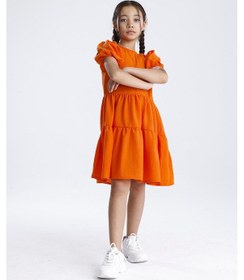 Resim Miababy Basic Düz Elbise Oranj 
