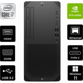Resim Hp Z1 G9 Intel Core I7-14700 8T2B2EA-014 128GB 1tb Rtx A2000 6gb Windows 11 Pro Masaüstü Iş Istasyonu 