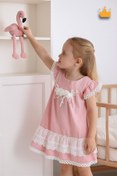 Resim Babydola Bayramlık Keten Kız Bebek Çocuk Elbise 12787 