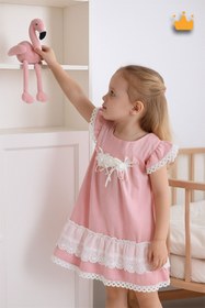 Resim Babydola Bayramlık Keten Kız Bebek Çocuk Elbise 12787 