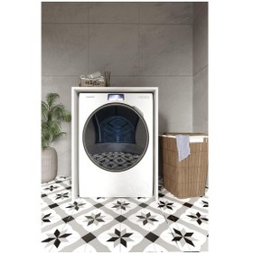 Resim Çamaşır Makinesi Alt Dolabı Beyaz 