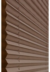 Resim Plise Dekor Kahve Plise Perde - Cam Balkon Perdesi Yapıştırma Profilli 