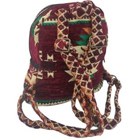 Resim Anatolian Carpet Hand Made Design Sırt Çantası - Heybe Çanta - Small Kilim Bordo 