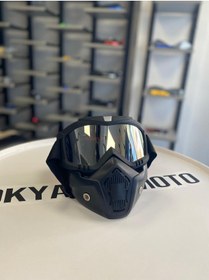 Resim OKYANUSMOTO Motosiklet Maske (GÜMÜŞ) Cam 