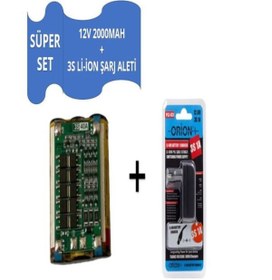 Resim ERPİLSAN 12v 2000 Mah 30a 18650 Şarjlı Matkap Batarya Yenileme Için Pil Grubu Seti 