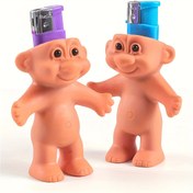 Resim 1 Adet Eğlenceli Mini Bebek Çakmak Kılıfı, Silikon Çakmak Kılıfları (Çakmak Dahil Değildir) 