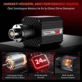 Resim pxn VD6 Direct Drive Yarış Direksiyon Seti Bundle - 6Nm Servo Motor - PC ve Laptop Uyumlu 