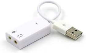 Resim USB Kablolu Ses Kartı 7.1 Sound Çevirici Dönüştürücü, 3.5mm jak girişli, 
