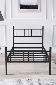 Resim Akın Metal Karyola - 140x190 / Siyah 
