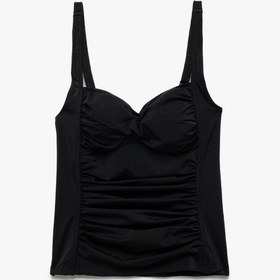 Resim Koton Korse Detaylı Drape Detaylı Askılı Bikini Tankini Üst Siyah 5sak10189mm 