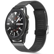 Resim Xiaomi Amazfit Pace Uyumlu Krd-45 22mm Metal Zore Kordon-siyah 