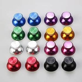 Resim LightFairy 2 adet Metal Analog Sapları Sopa Thumbsticks PS5 Denetleyici Alüminyum Alaşım Metalik Joysticks (kırmızı) 
