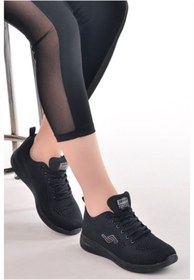 Resim Jump Kadın Siyah Memory Taban Günlük Spor Ayakkabı V4 24937 