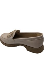 Resim Çiğdem Kundura Eleganza Sole Kadın Suni Deri Loafer - Eleganza Sole - Vizon - 40 