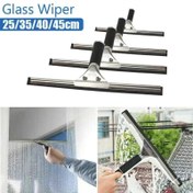 Resim 1 adet 25/35/45cm Paslanmaz Çelik Cam Pencere Silici Profesyonel Pencere Silici Bıçağı, Pil Olmadan 