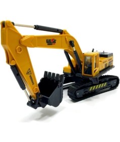 Resim Kızılkaya Oyuncak Paletli Ekskavatör Sarı Plastik 360° Döner Kabin ve Hareketli Kepçe KZL 706-6 
