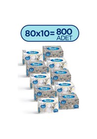 Resim Selpak El Ve Yüz Havlusu Kutulu Mermer Desen 10 80 Yaprak 