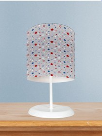 Resim Mekta Home Bebek Ve Çocuk Odası Beyaz Bulut Ve Yıldızlı Çerçeveli Abajur 