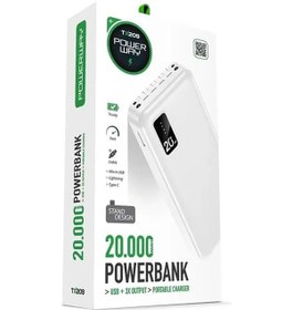 Resim Sh Powerway Tx209 20.000mah Kablolu Dijital Göstergeli Fenerli Powerbank Dahili Telefon Stand Micro - Type C - Lightni Najmaddin 